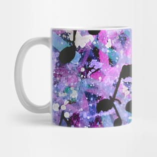 Wild Pink and Purple Watercolor Music Note Silhouettes Mug